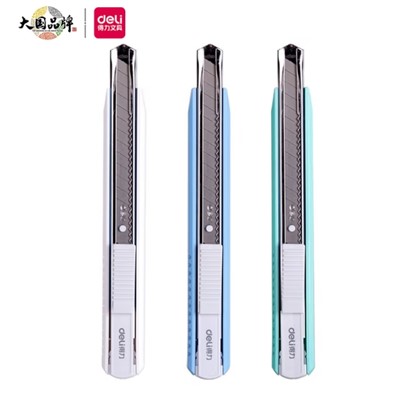 得力/deli 美工刀 2086 小号铝合金护套美工刀壁纸 办公美工刀